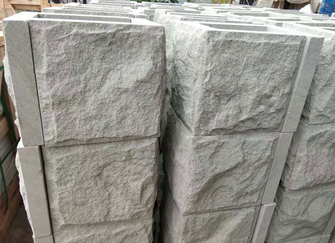 米白砂岩拐角蘑菇石