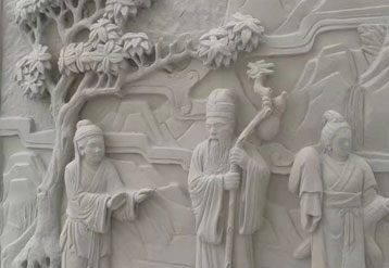 灰白砂岩雕刻图